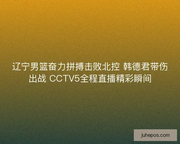 辽宁男篮奋力拼搏击败北控 韩德君带伤出战 CCTV5全程直播精彩瞬间